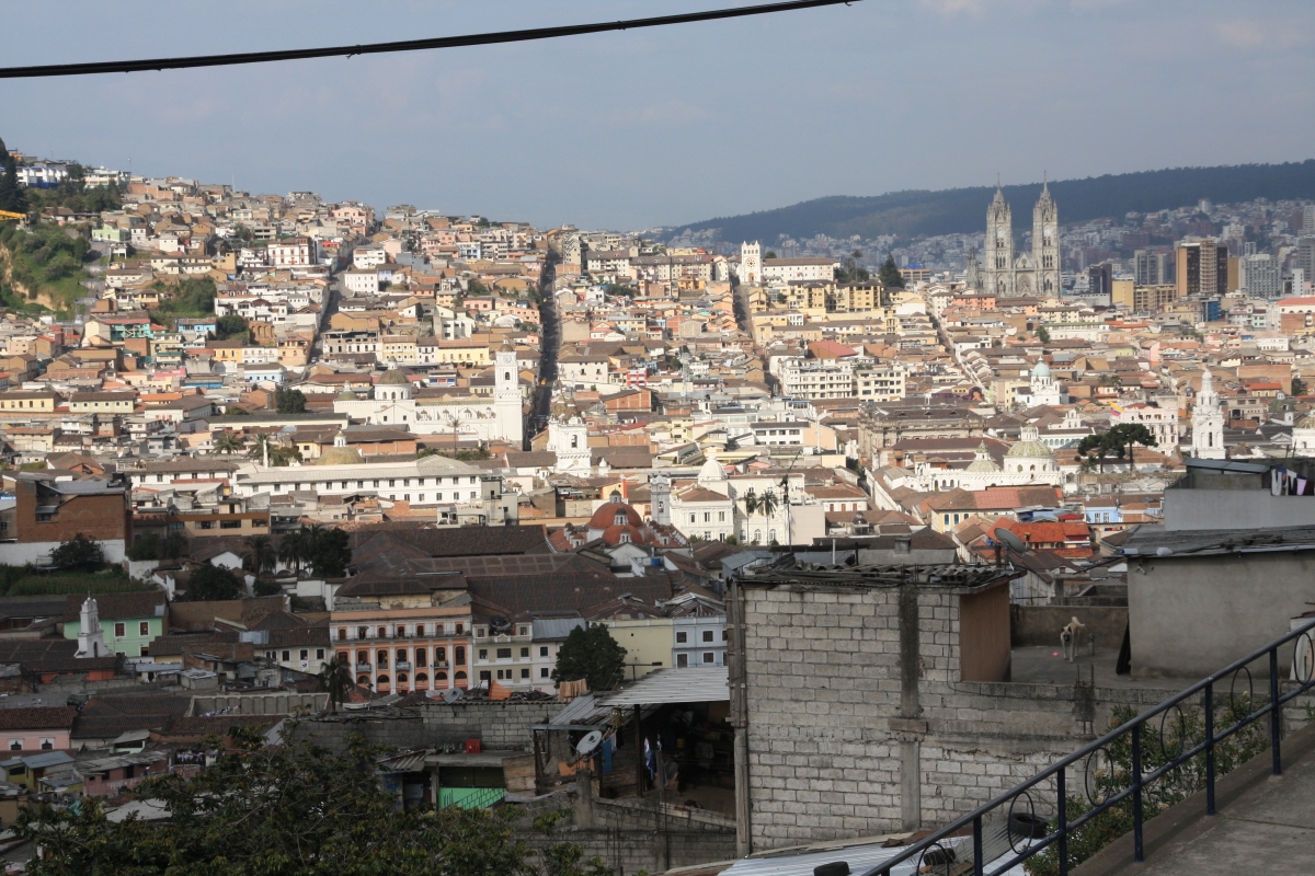 Auf dem Panecillo mit Blick auf Quito